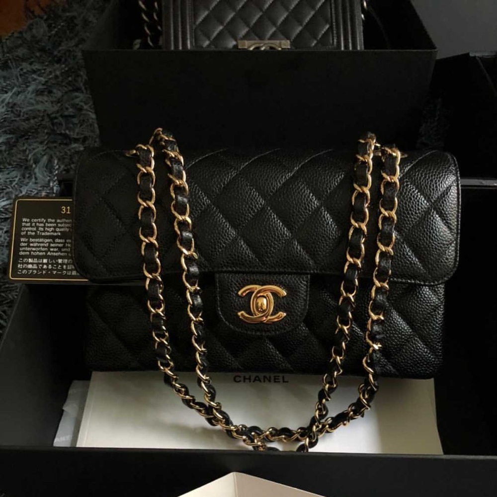 Authentic Chanel classic small used once/ very new